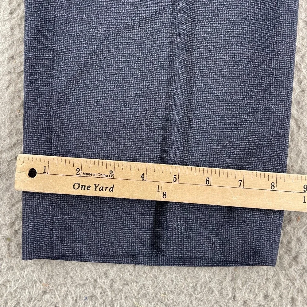 Zanella Pants Mens 36 Dark Blue Wool Serge Devon Full Fit Trousers Made In Italy
